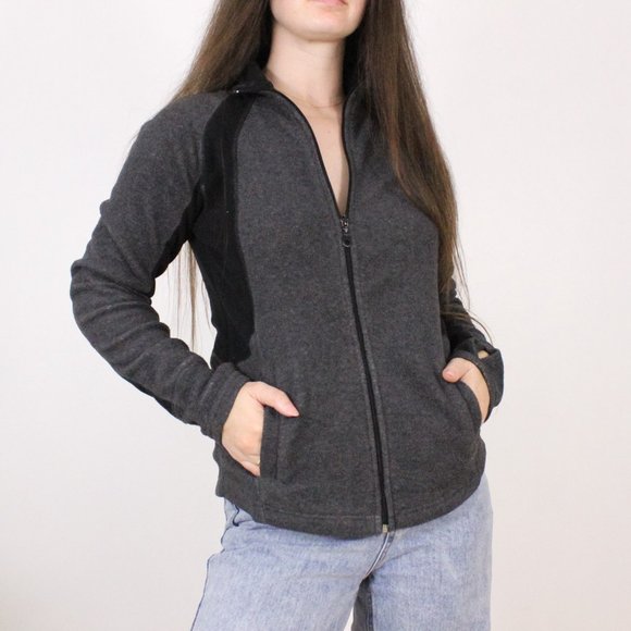 *ACX Grey and Black Zip Up Sweater - Picture 3 of 9